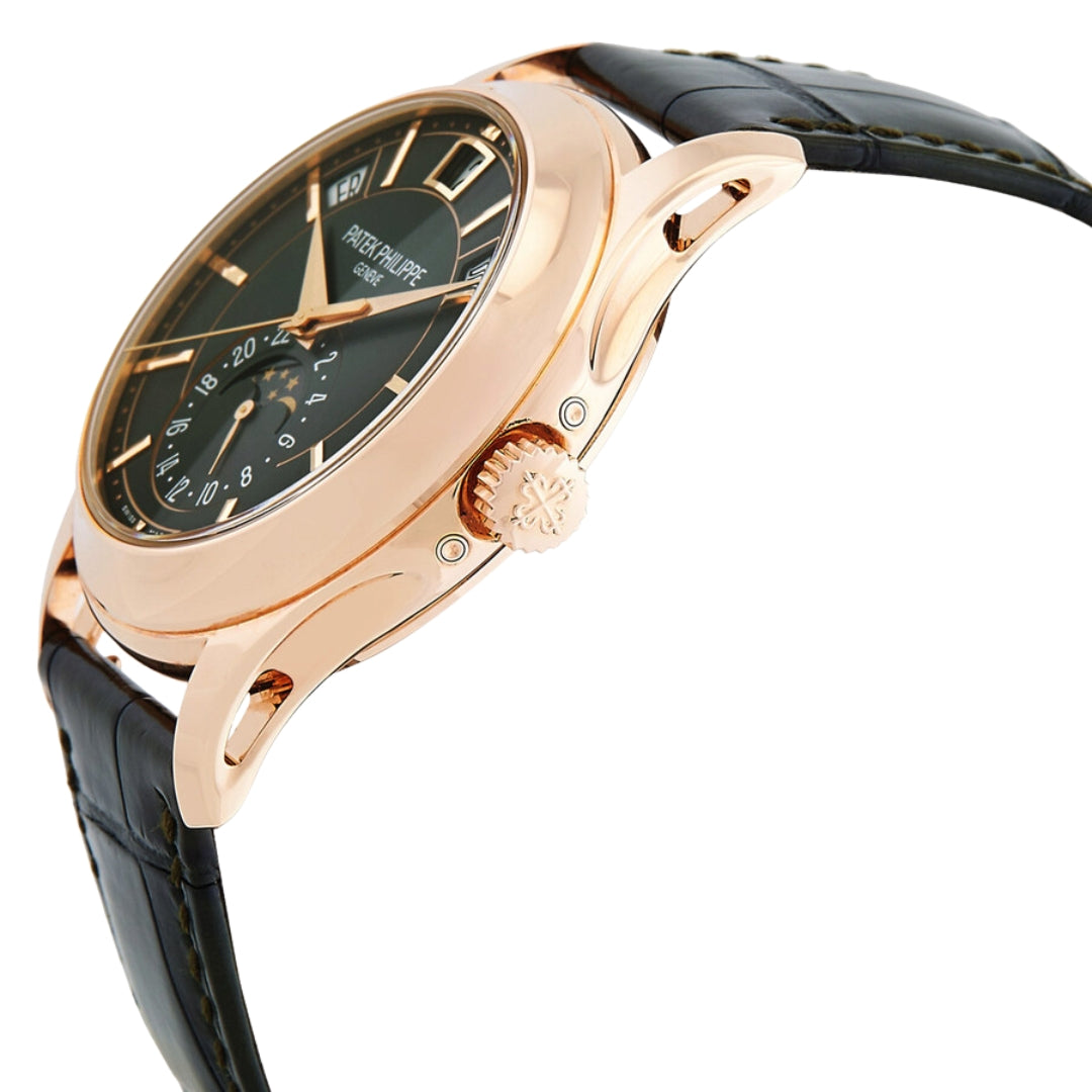 Patek Philippe Complications Annual Calendar Olive Green Dial 40mm Rose Gold Men's Watch 5205R-011