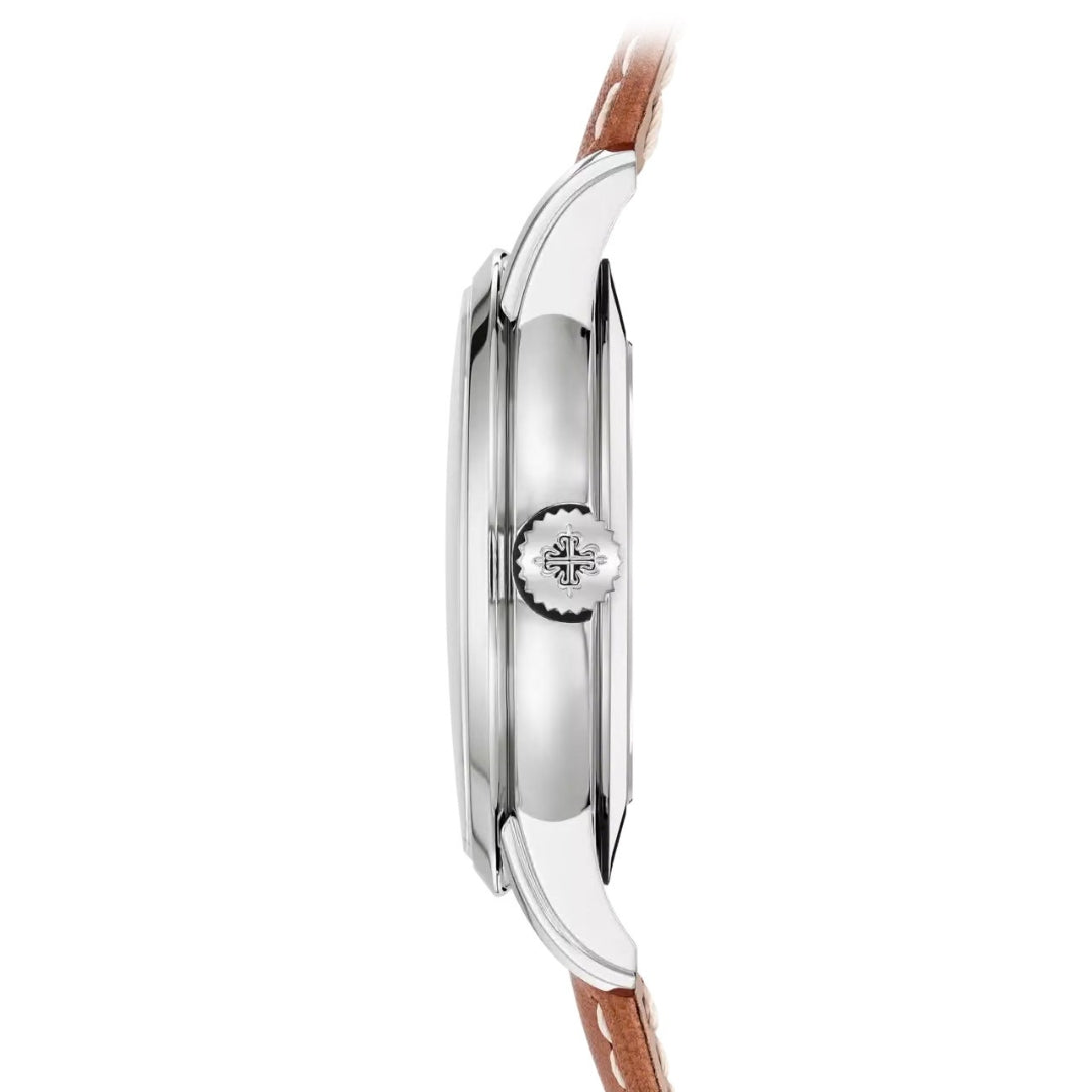 Patek Philippe Calatrava 40mm Silvery Opaline Dial Stainless Steel Weekly Calendar Watch 5212A-001