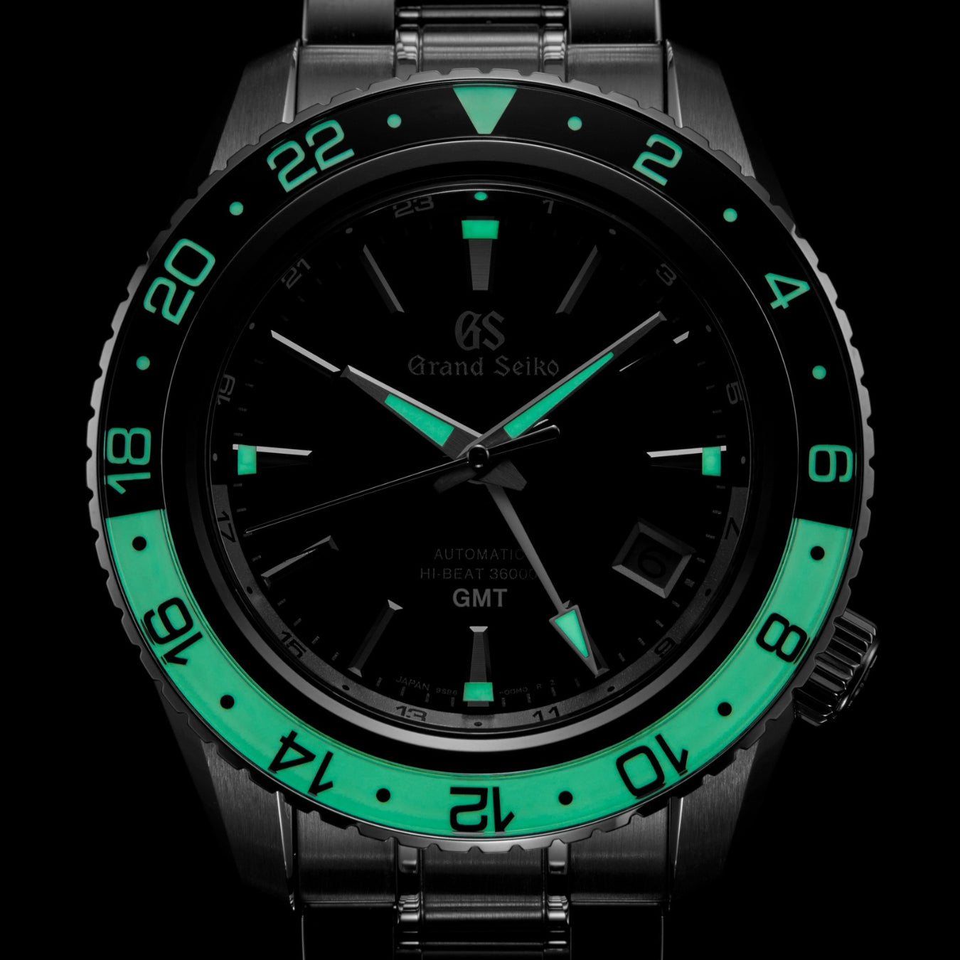 Grand Seiko Sport SBGJ237G Blue Dial Stainless Steel GMT Automatic Watch 44mm