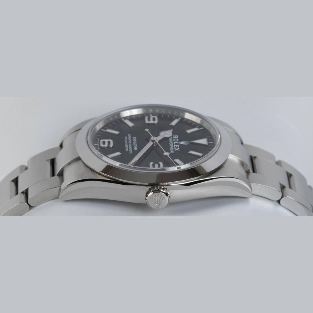 Rolex Explorer 214270 39mm Men’s Automatic Watch – Black Dial, Oystersteel Case, Calibre 3132 Movement
