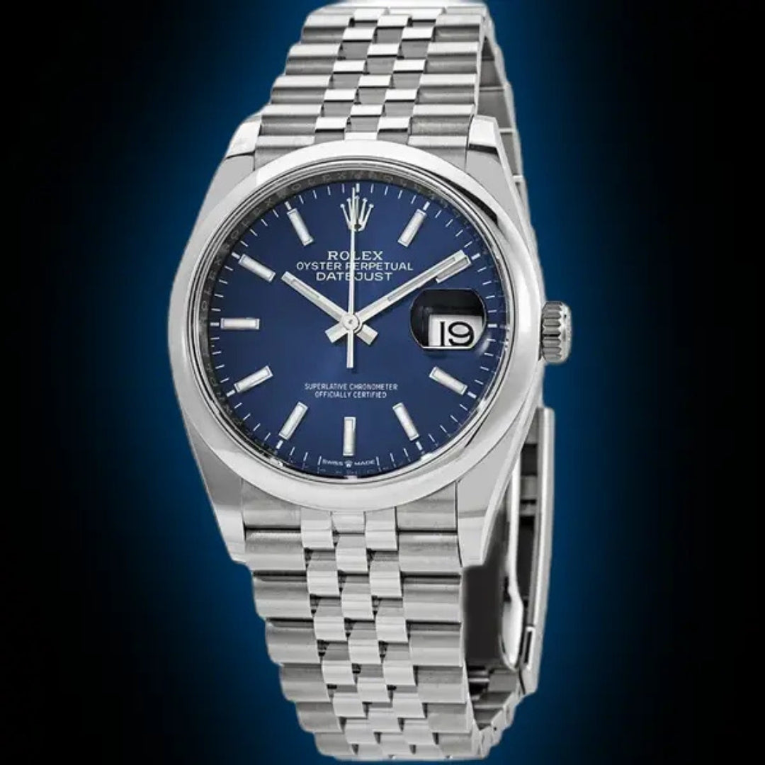 Rolex Datejust 36mm Blue Dial Jubilee Bracelet Stainless Steel Men's Watch 126200BLSJ