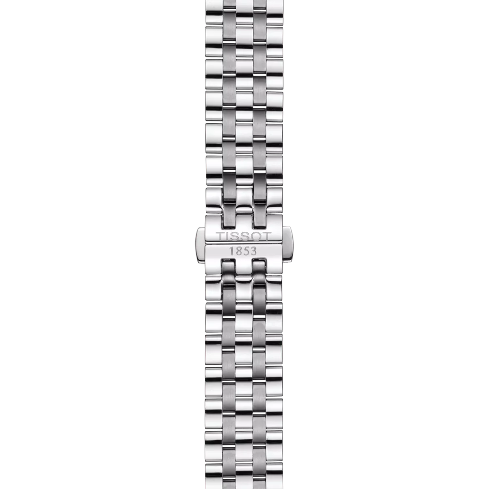 Tissot Carson Powermatic 80 Silver Dial Automatic Watch with Blue Hands and Steel Bracelet T122.407.11.033.00