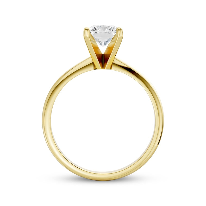 1-1/4 CT. T.W. Radiant-Cut Lab-Grown Diamond Solitaire Ring (14K Yellow Gold)