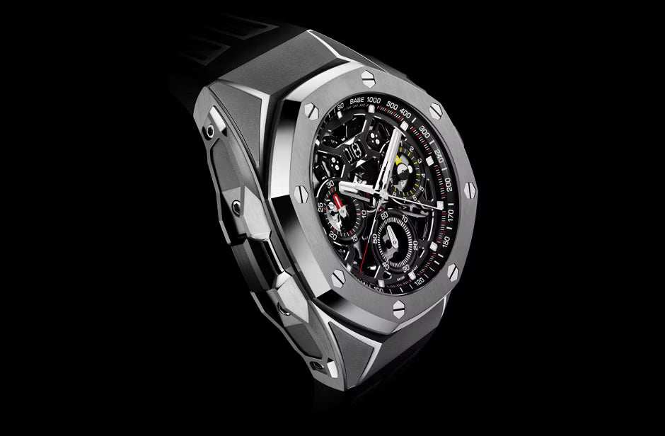 Audemars Piguet Royal Oak Concept Chronograph GMT Automatic Black Dial Titanium Men’s Watch 26650TI.OO.D013CA.01