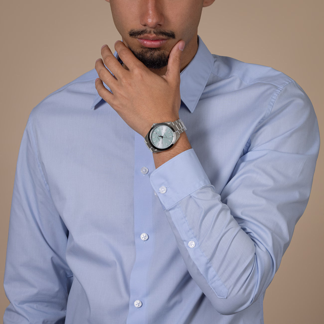 Rado R32280213 – Men's HyperChrome Quartz Watch, 41.5mm Stainless Steel, Ice Blue Dial, Ceramic Bezel, 150M WR