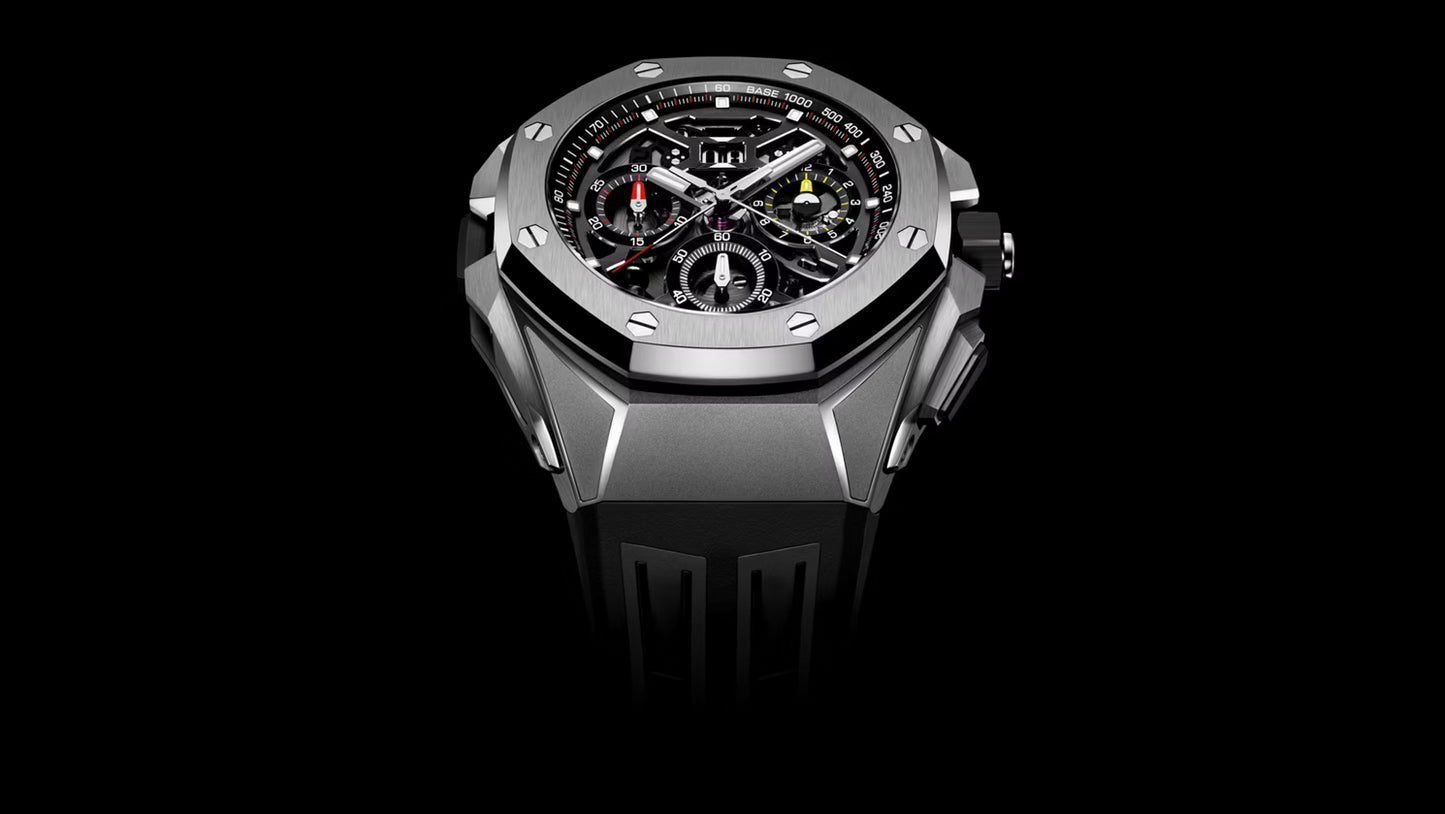Audemars Piguet Royal Oak Concept Chronograph GMT Automatic Black Dial Titanium Men’s Watch 26650TI.OO.D013CA.01