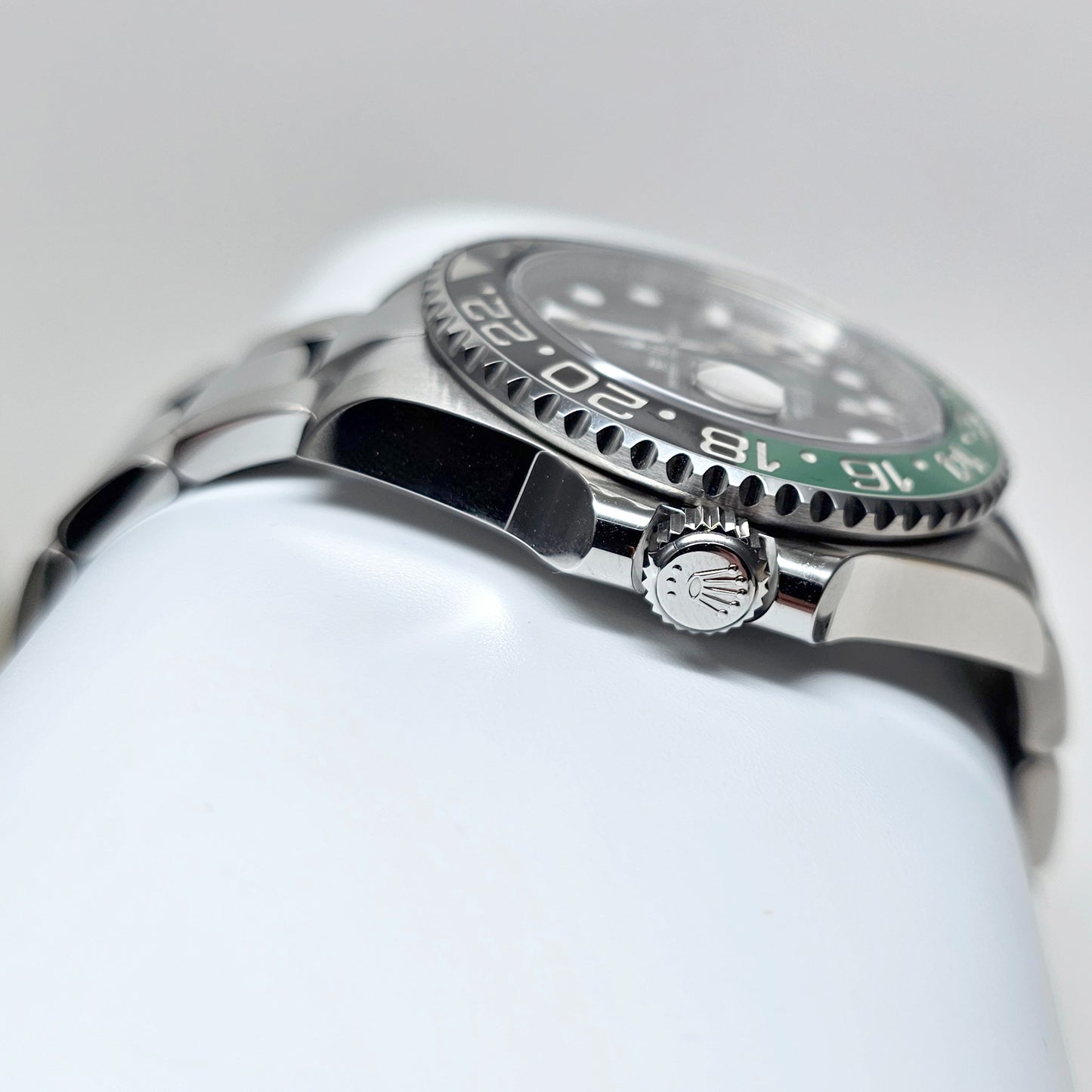 Rolex GMT-Master II Black Dial Black Green Bezel Stainless Steel Watch 126720VTNR-0001