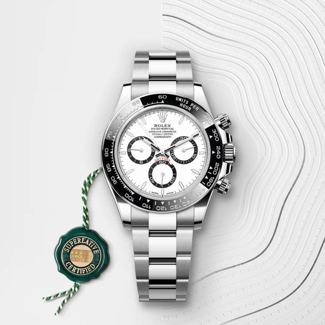 Rolex Daytona 126500LN White Dial 40mm Men’s Chronograph Watch – Cerachrom Bezel Luxury Racing Timepiece