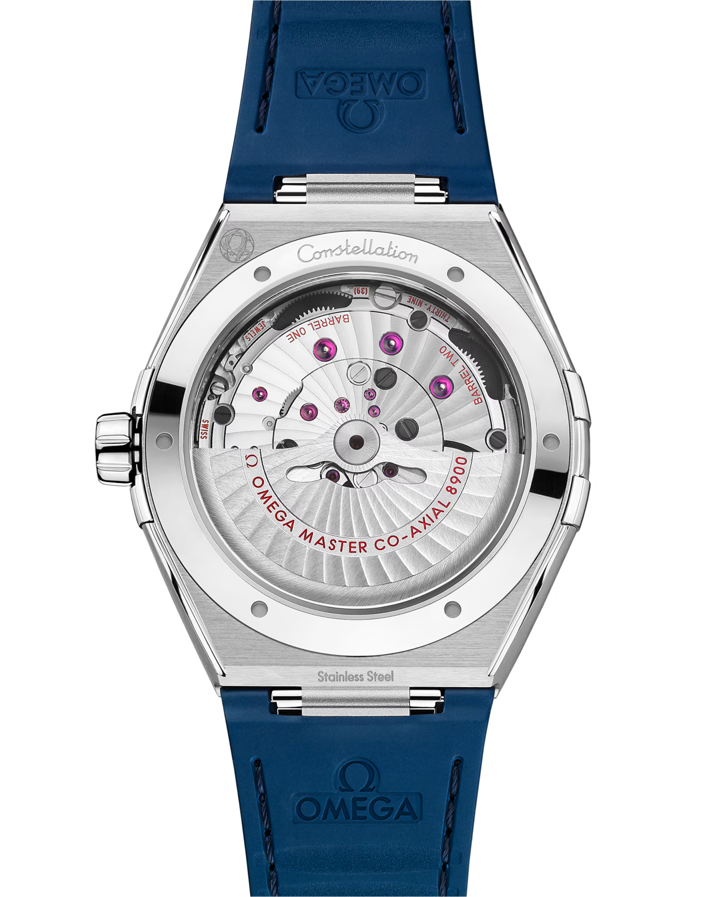 Omega Constellation White Dial Blue Ceramic Bezel Leather Strap 41mm Watch 131.33.41.21.04.001