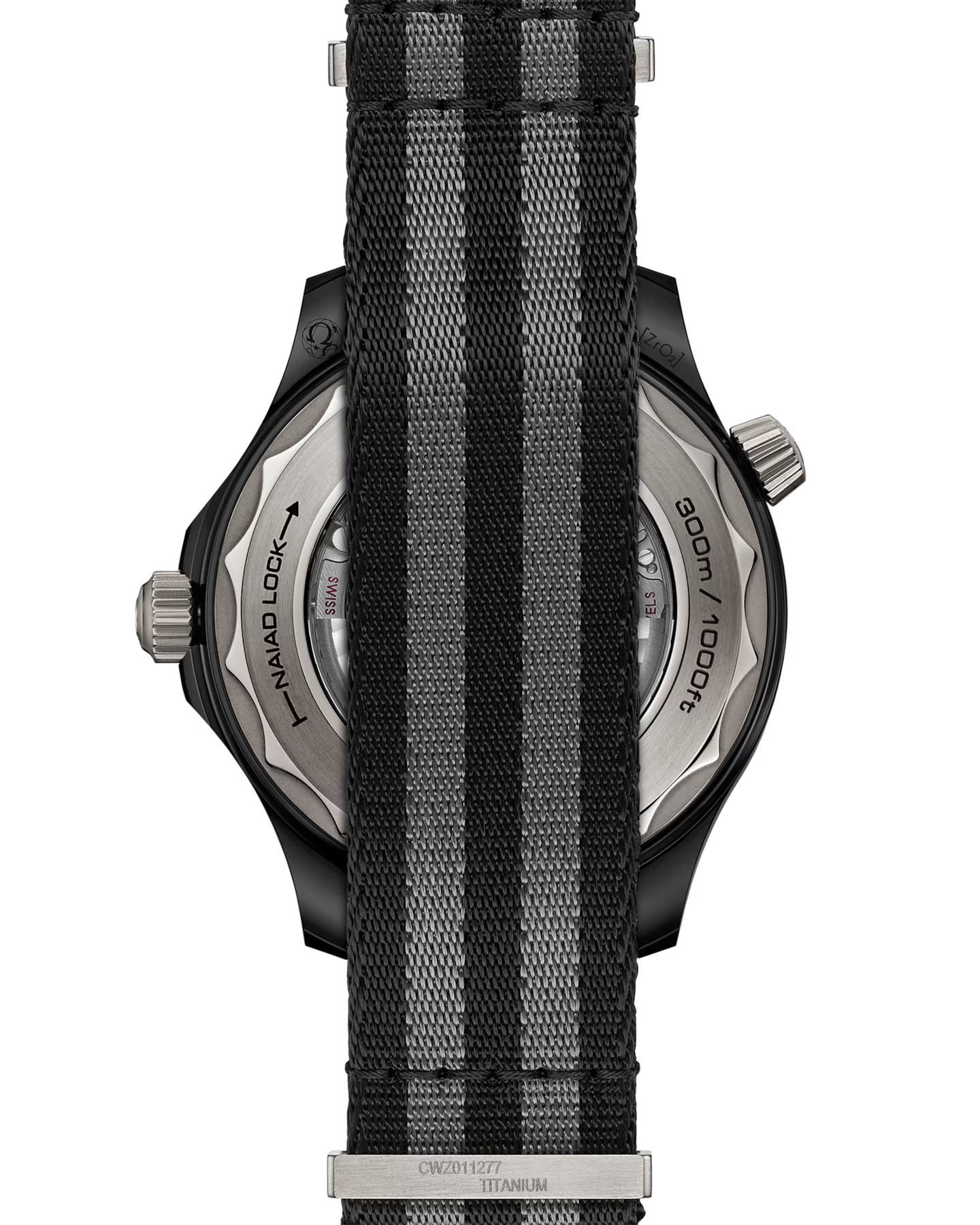 Omega Seamaster 300 Black Ceramic Dial Grey Bezel Canvas Strap 43.5mm Watch 210.92.44.20.01.002