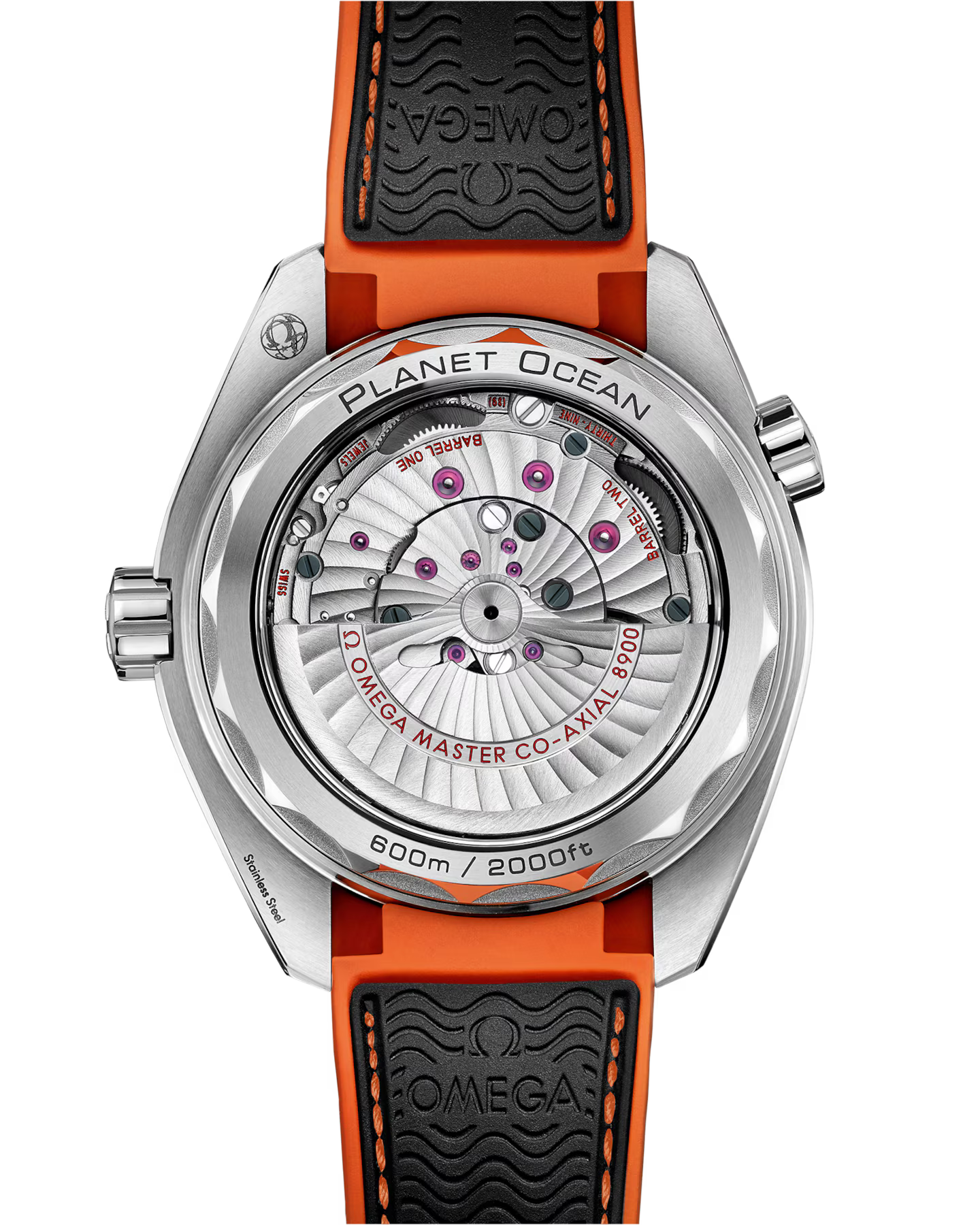 Omega Seamaster Planet Ocean Black Dial Orange Rubber Strap Ceramic Bezel 43.5mm Watch 215.32.44.21.01.001