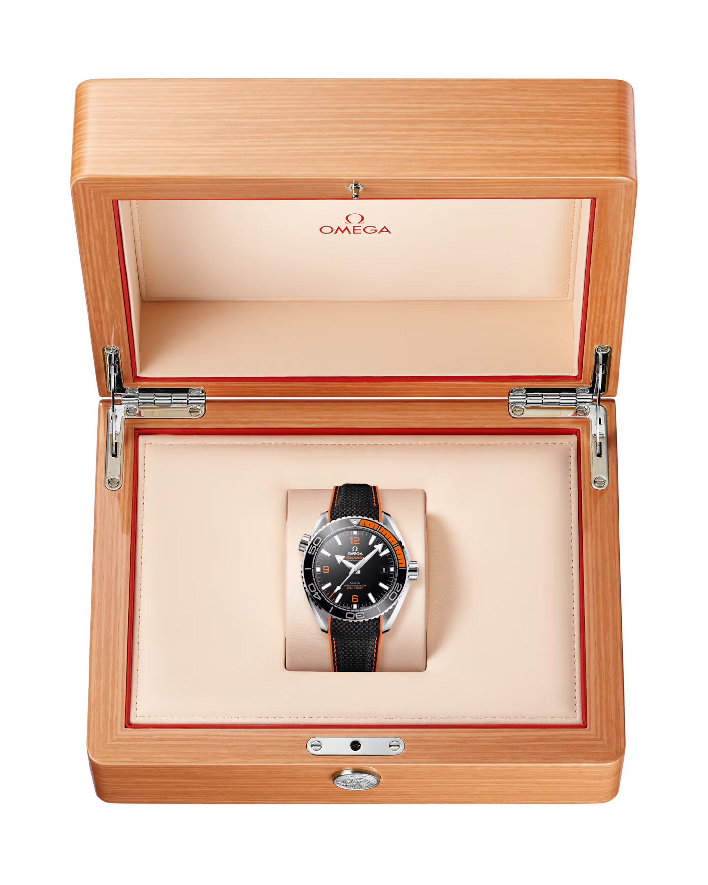Omega Seamaster Planet Ocean Black Dial Orange Rubber Strap Ceramic Bezel 43.5mm Watch 215.32.44.21.01.001
