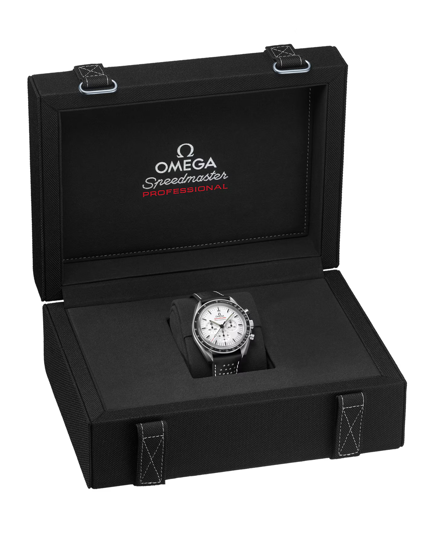 Omega Speedmaster Chronograph White Dial Black Leather Strap 42mm Watch 310.32.42.50.04.002