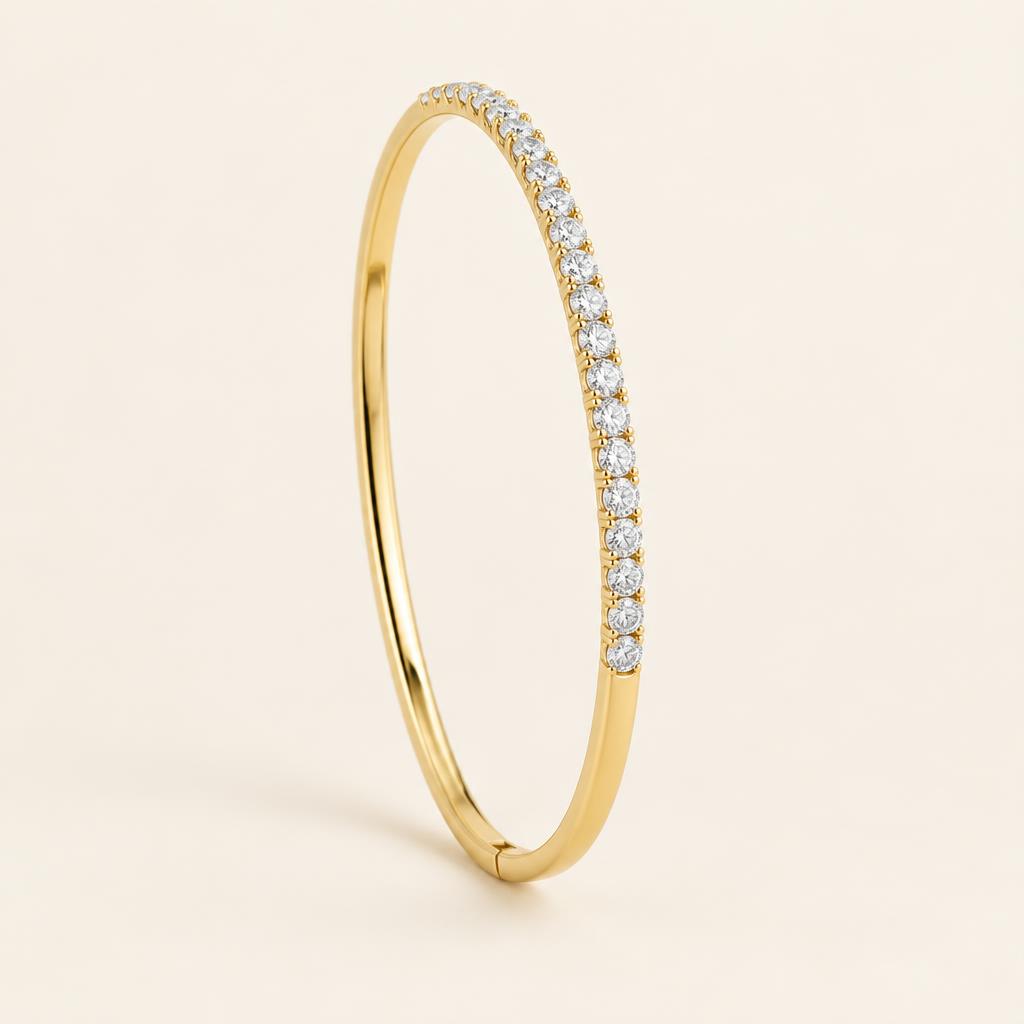 Illustrative 2.00 CT TW Lab-Grown Diamond Bangle in 14K Gold