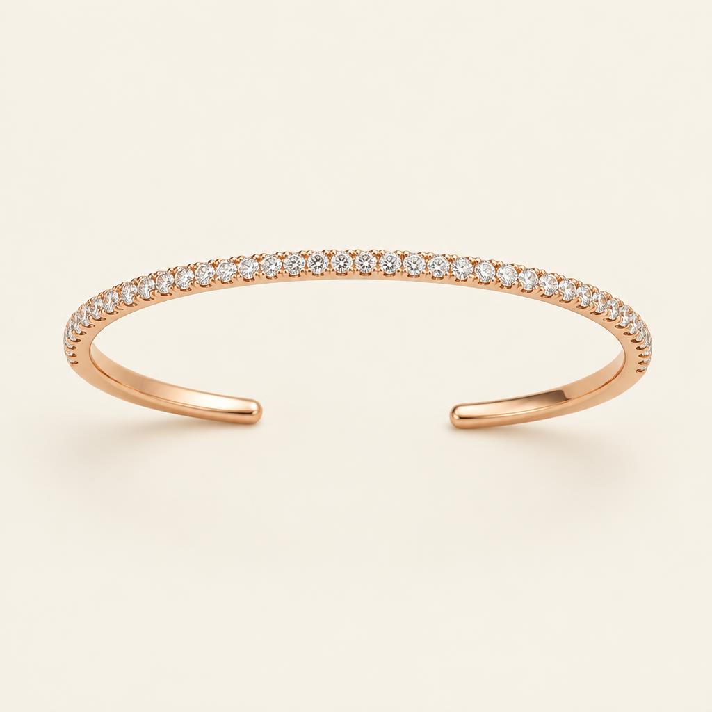 Illustrative 2.50 CT TW Lab-Grown Diamond Cuff Bracelet in 14K Gold
