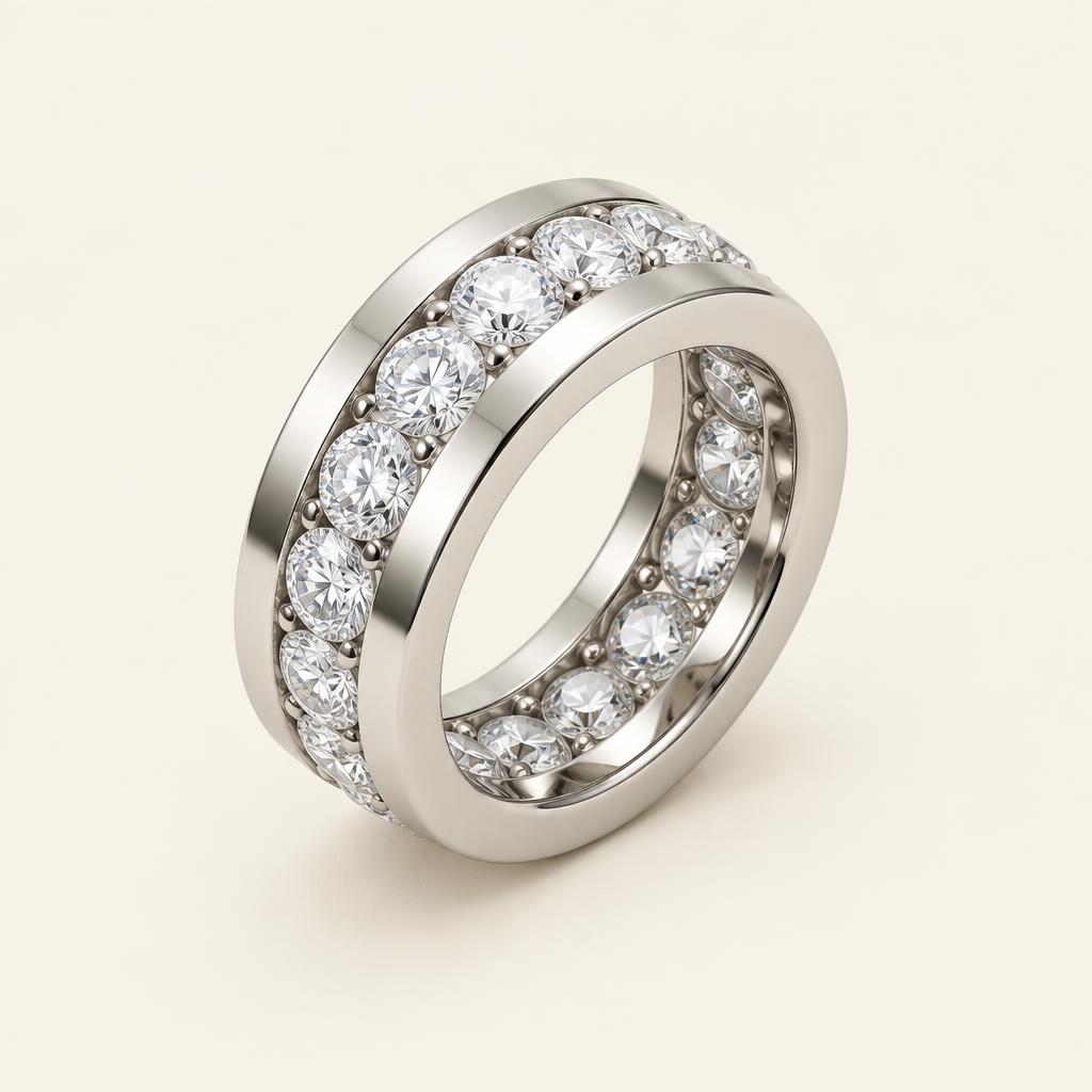 Illustrative 3.00 CT TW Lab-Grown Diamond Men's Eternity Band in 14K Gold