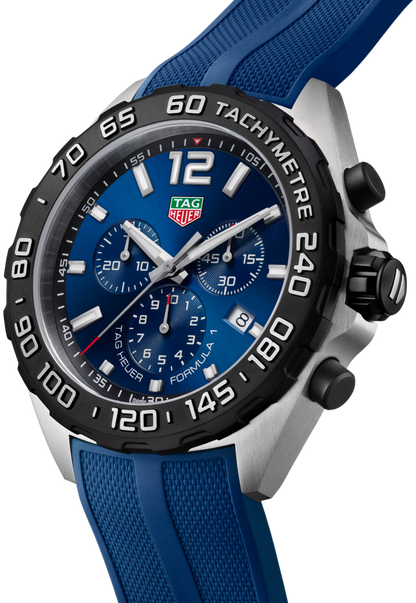 Tag Heuer Formula 1 CAZ101AV.FT8077 Men’s Chronograph 43mm Blue Dial Quartz Watch – Rubber Strap, 200M Water Resistant
