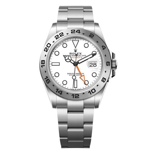 Rolex Explorer II 226570 White Dial 42mm Men’s Automatic Watch – Dual Time Luxury Stainless Steel GMT