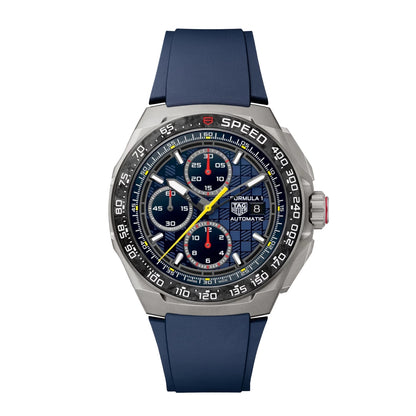 Tag Heuer Formula 1 CBZ2080.FT8091 Red Bull Racing Men's 44mm Automatic Chronograph – Titanium Case, Blue Rubber Strap, 200M