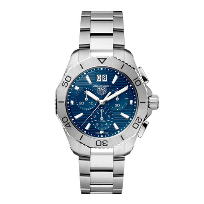 Tag Heuer Aquaracer CBP1113.BA0627 Men’s Chronograph 40mm Blue Dial Quartz Watch – Stainless Steel Bracelet, 200M Water Resistant