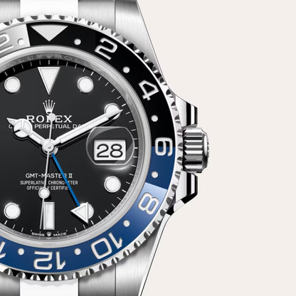 Rolex GMT-Master II “Batman” M126710BLNR-0003 Men’s Automatic Watch – Oyster Bracelet, Black Dial, Blue & Black Bezel