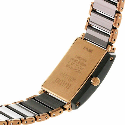 Rado R20207712 – Men's Integral Quartz Watch, 41mm Black High-Tech Ceramic Case with Rose Gold PVD Accents, Diamond Hour Markers, ETA Caliber E61.111, 50M Water Resistance