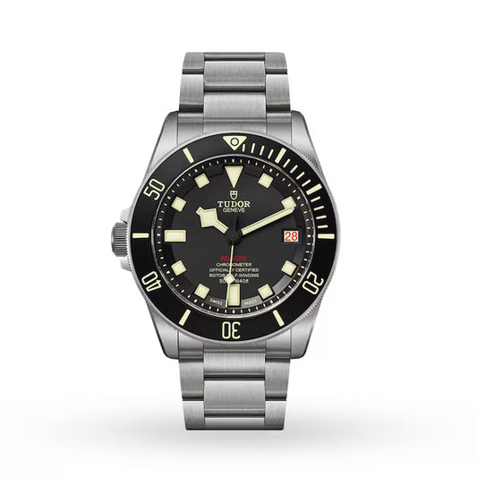 Tudor Pelagos LHD M25610TNL-0001 – Men's Automatic Titanium Dive Watch, Black Dial, Ceramic Bezel, Chronometer, 70-H Power Reserve & 500M WR