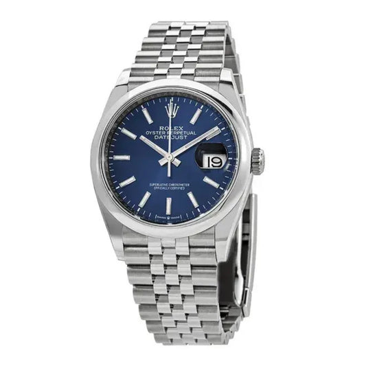 Rolex Datejust 36mm Blue Dial Jubilee Bracelet Stainless Steel Men's Watch 126200BLSJ