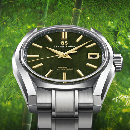 Grand Seiko Heritage 40mm Green Dial Stainless Steel Automatic Watch with Gold Hands SBGH271G