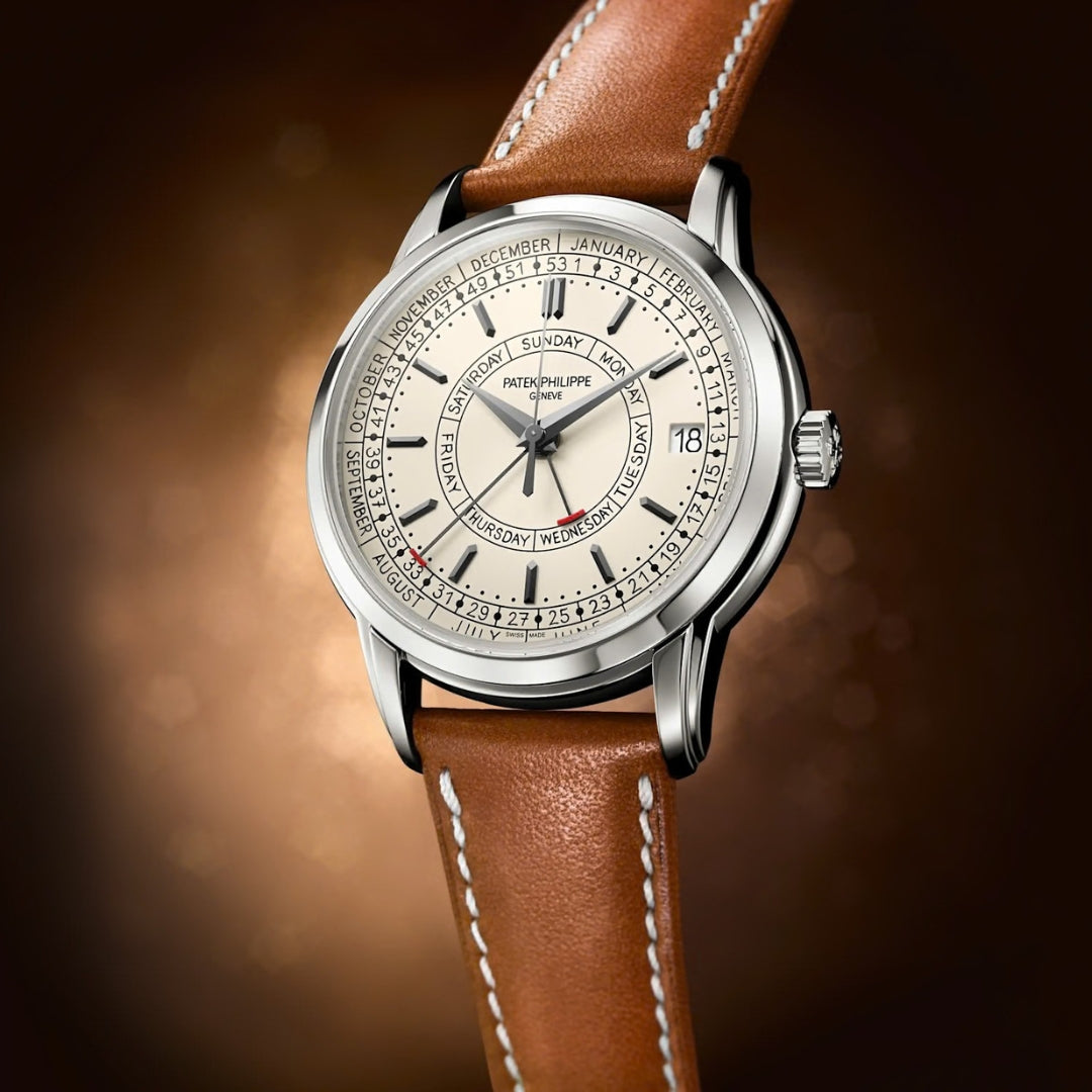 Patek Philippe Calatrava 40mm Silvery Opaline Dial Stainless Steel Weekly Calendar Watch 5212A-001