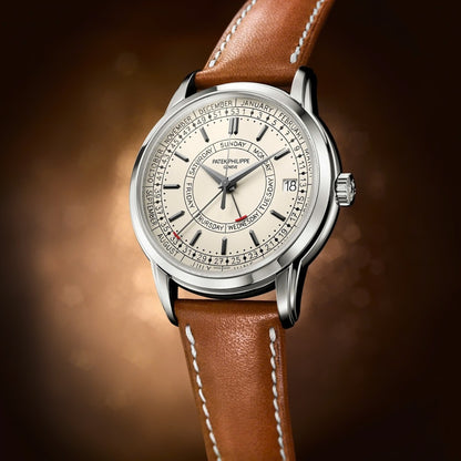 Patek Philippe Calatrava 40mm Silvery Opaline Dial Stainless Steel Weekly Calendar Watch 5212A-001