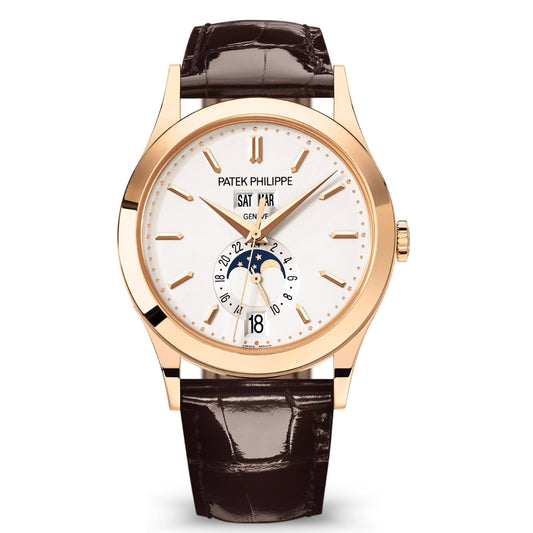 Patek Philippe Annual Calendar 38.5mm Silvery Opaline Dial Rose Gold Watch 5396R-011