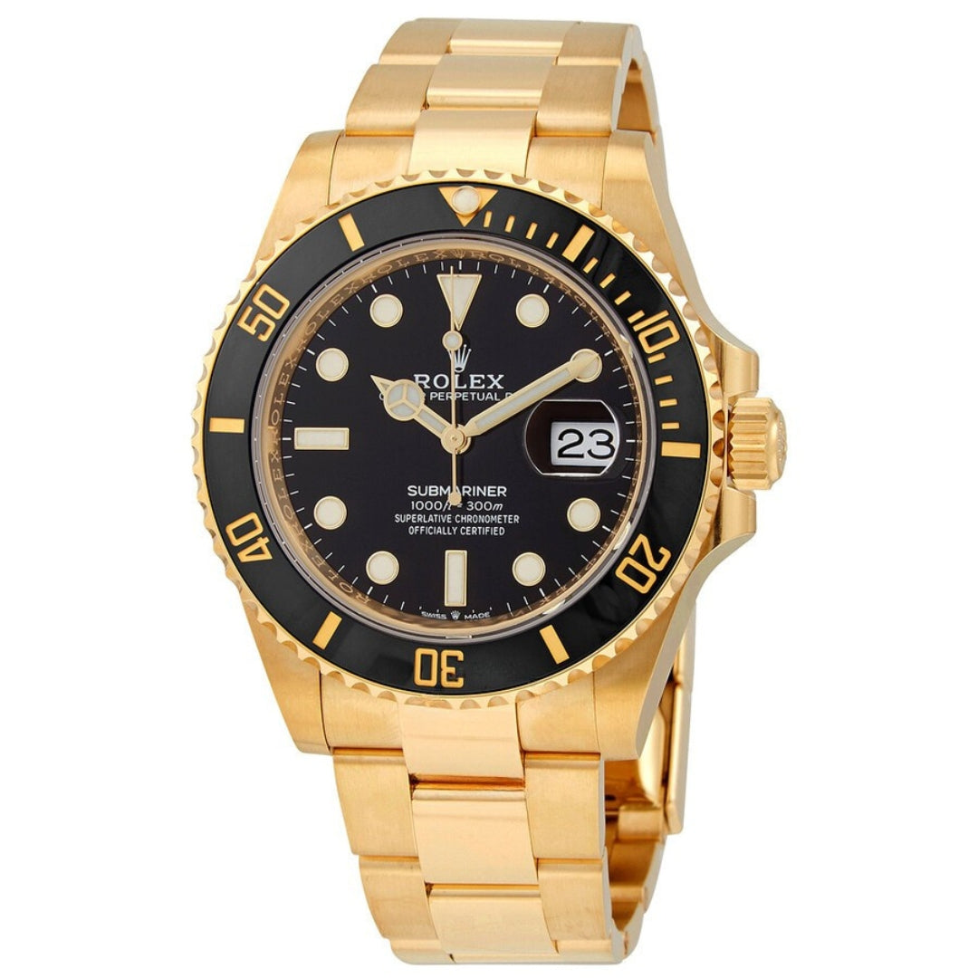 Rolex Submariner M126618LN-0002 – Men's 40mm 18kt Yellow Gold Dive Watch with Black Dial, Cerachrom Bezel & 300M Water Resistance