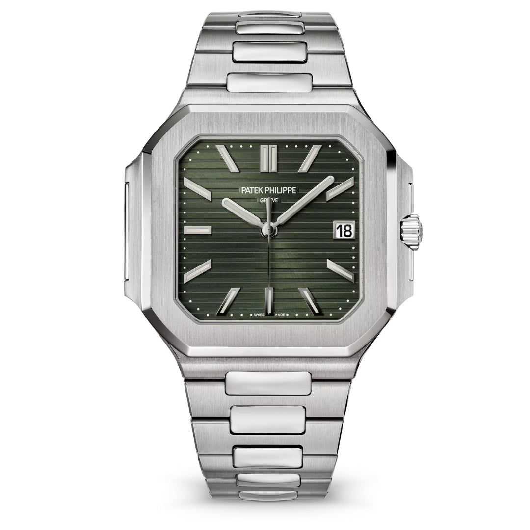 Patek Philippe Cubitus 45mm Olive Green Dial Stainless Steel Square Automatic Watch 5821-1A-001