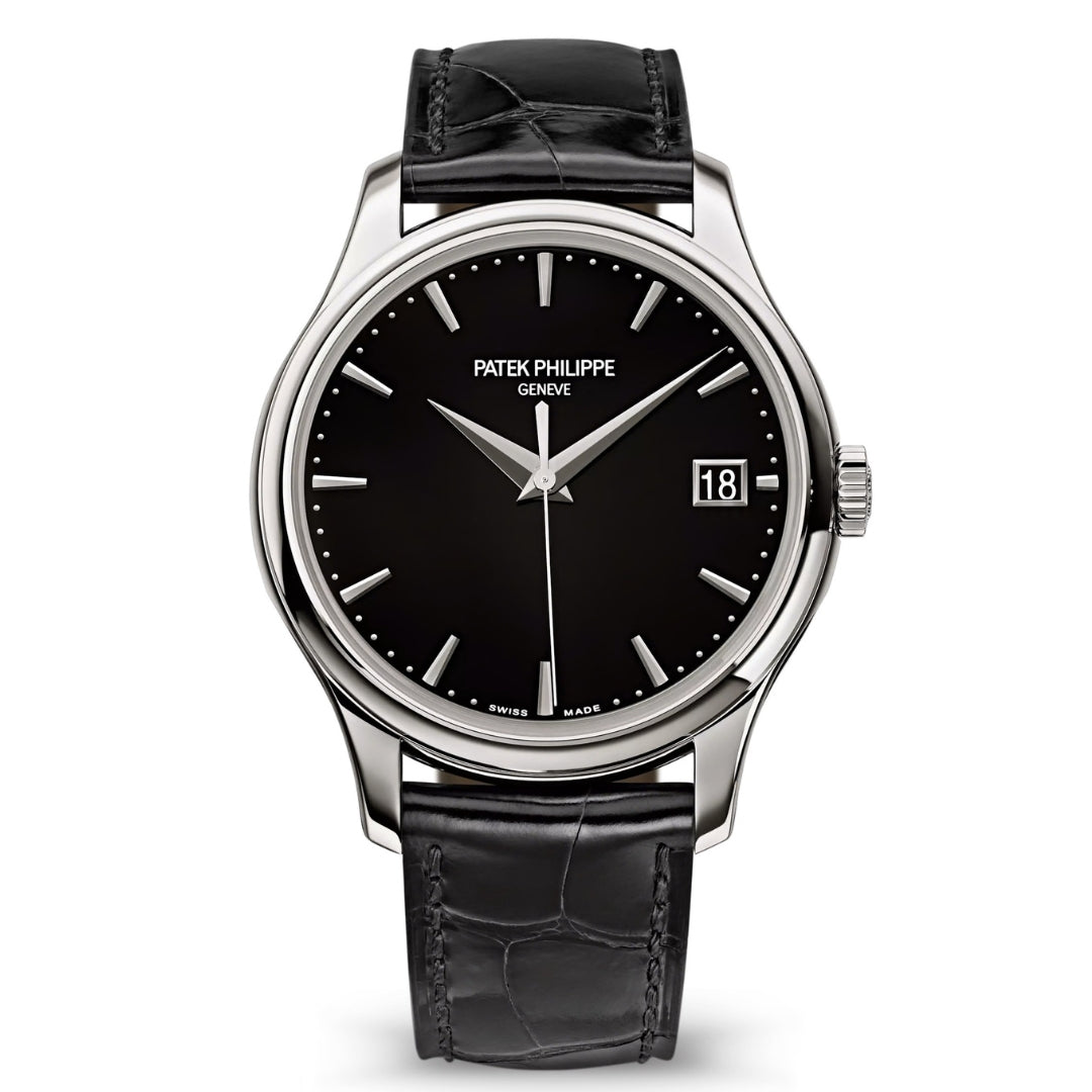 Patek Philippe Calatrava 39mm Black Lacquer Dial White Gold Watch 5227G-010