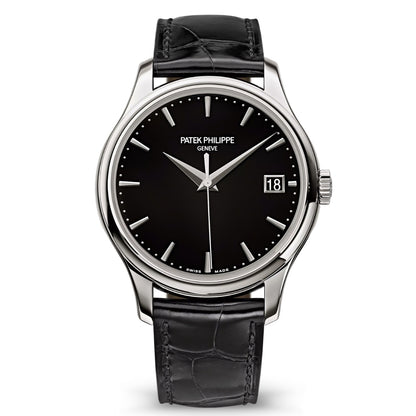 Patek Philippe Calatrava 39mm Black Lacquer Dial White Gold Watch 5227G-010