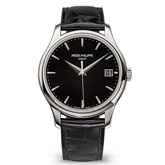Patek Philippe Calatrava 39mm Black Lacquer Dial White Gold Watch 5227G-010
