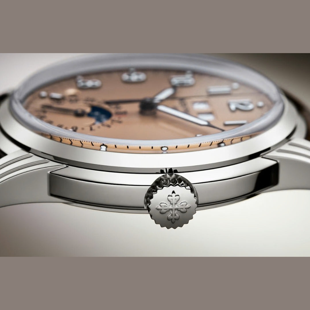 Patek Philippe Grand Complications 40mm Rose-Gilt Dial 18kt White Gold & Chocolate Brown Leather Watch 5320G-011