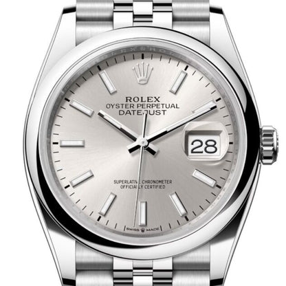 Rolex Datejust 36mm Silver Dial Jubilee Bracelet Men’s Watch 126200SSJ