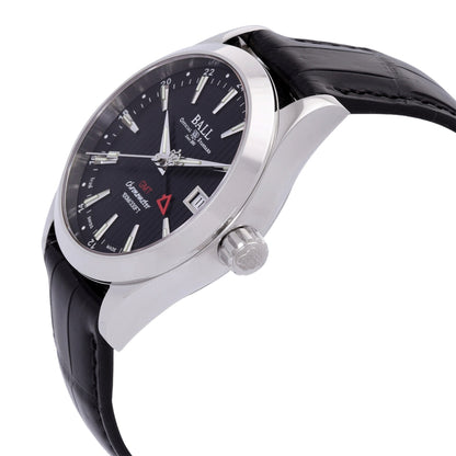 Ball Engineer II GM2026C-LCJ-BK – Men's 40mm Swiss Automatic Watch with Black Dial, Leather Strap & Date Function