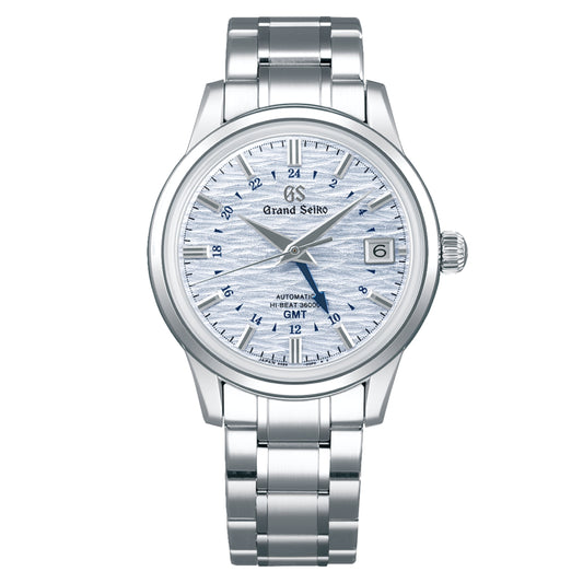 Grand Seiko Elegance 39mm Blue Dial Stainless Steel GMT Automatic Watch SBGJ249G