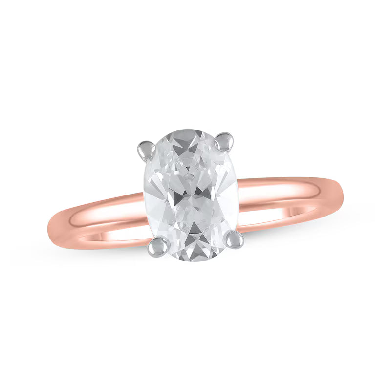 1-1/2 CT. T.W. Princess-Cut Lab-Grown Diamond Solitaire Ring (14K Rose Gold)