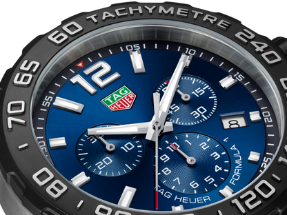 Tag Heuer Formula 1 CAZ101AV.FT8077 Men’s Chronograph 43mm Blue Dial Quartz Watch – Rubber Strap, 200M Water Resistant