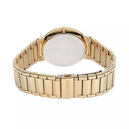 Citizen Quartz Black Dial Men’s Watch BI5012-53E – 40mm Yellow Gold-Tone Stainless Steel Case & Bracelet, Date Display, 50M Water Resistance | Luxero Exclusive