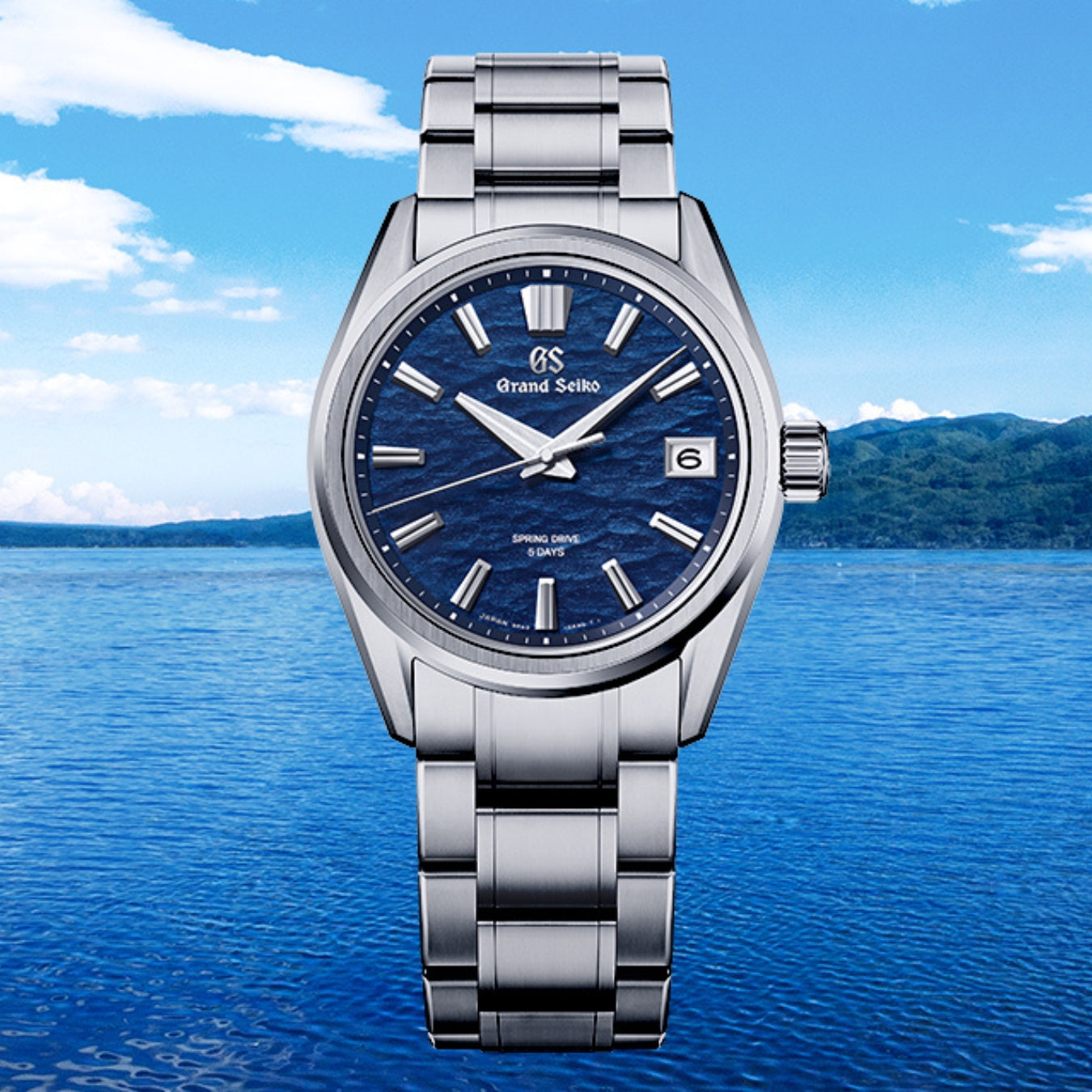Grand Seiko Evolution 9 SLGA019G Lake Suwa Blue Dial Titanium Men’s Spring Drive Watch