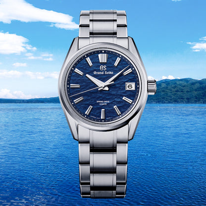 Grand Seiko Evolution 9 SLGA019G Lake Suwa Blue Dial Titanium Men’s Spring Drive Watch