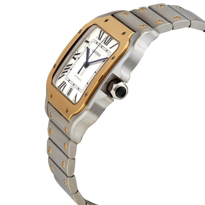 Cartier Santos W2SA0009 – 47mm Men’s Automatic Watch, Two-Tone Steel & 18kt Yellow Gold, Silver Dial