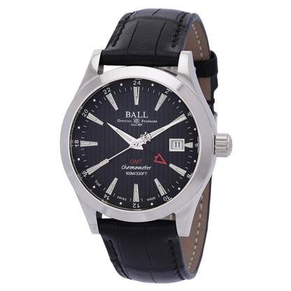 Ball Engineer II GM2026C-LCJ-BK – Men's 40mm Swiss Automatic Watch with Black Dial, Leather Strap & Date Function