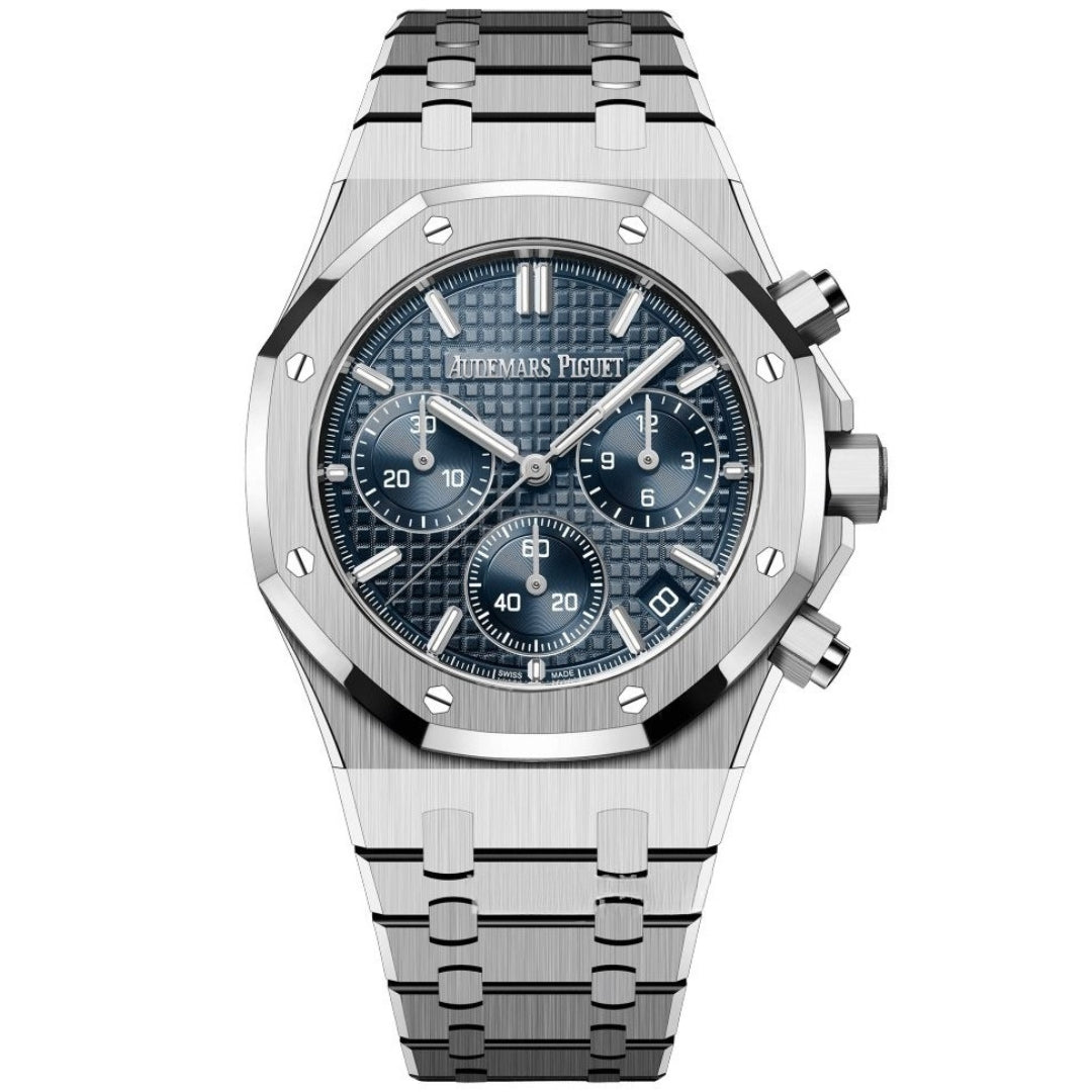 Audemars Piguet Royal Oak "50th Anniversary" Chronograph Automatic Blue Dial 41mm Stainless Steel Men's Watch 26240ST.OO.1320ST.01