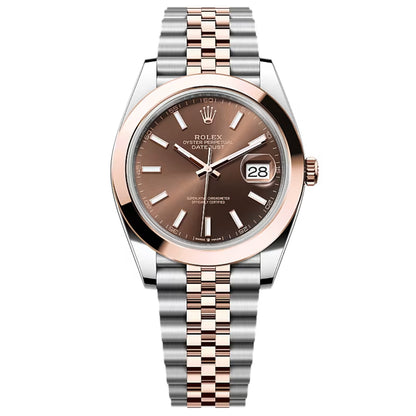 Rolex Datejust 41mm Chocolate Dial Jubilee Bracelet Two-Tone Watch 126301-0002